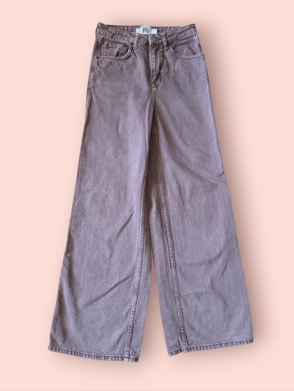 BDG Puddle Low Rise Baggy Jeans Mauve Purple Size 27